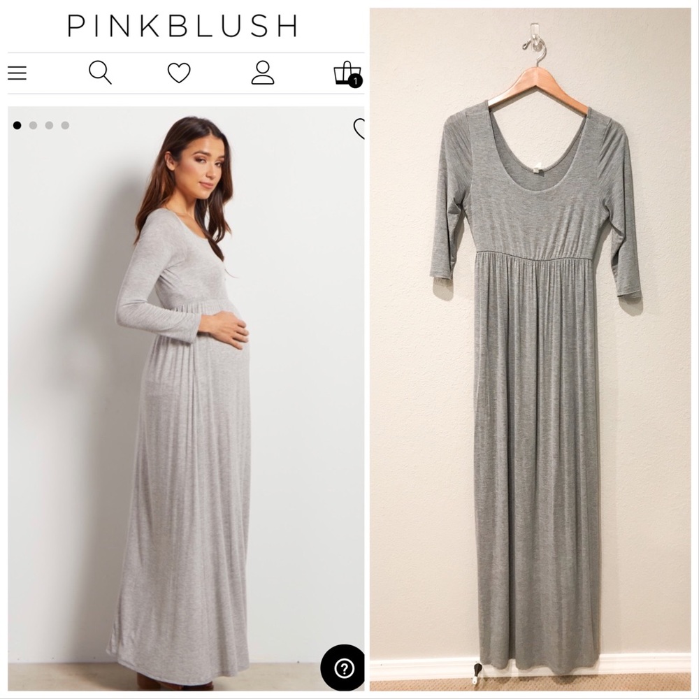 Pinkblush Three Quarter Sleeve Maternity Maxi